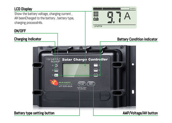 Καλή τιμή LCD LED 60 Amp ψηφιακός ρυθμιστής ηλιακής φόρτισης με προαιρετική τηλεοπτική οθόνη σε απευθείας σύνδεση