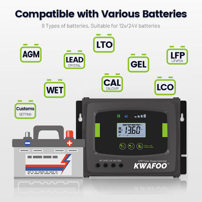 6 Στάδιο φόρτισης mppt 30a ηλιακός ελεγκτής φόρτισης