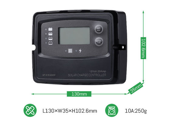 20A 12V 24V έξυπνος PWM ψηφιακός ρυθμιστής ηλιακής φόρτισης για ηλιακά πάνελ